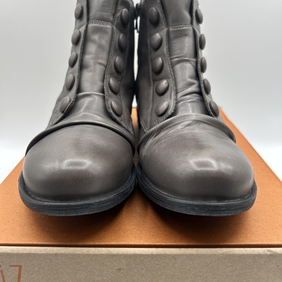 Miz Mooz Louise Women's Leather Ankle Boots SZ: 9 M, Graphite Gray-Box Included - Picture 3 of 16